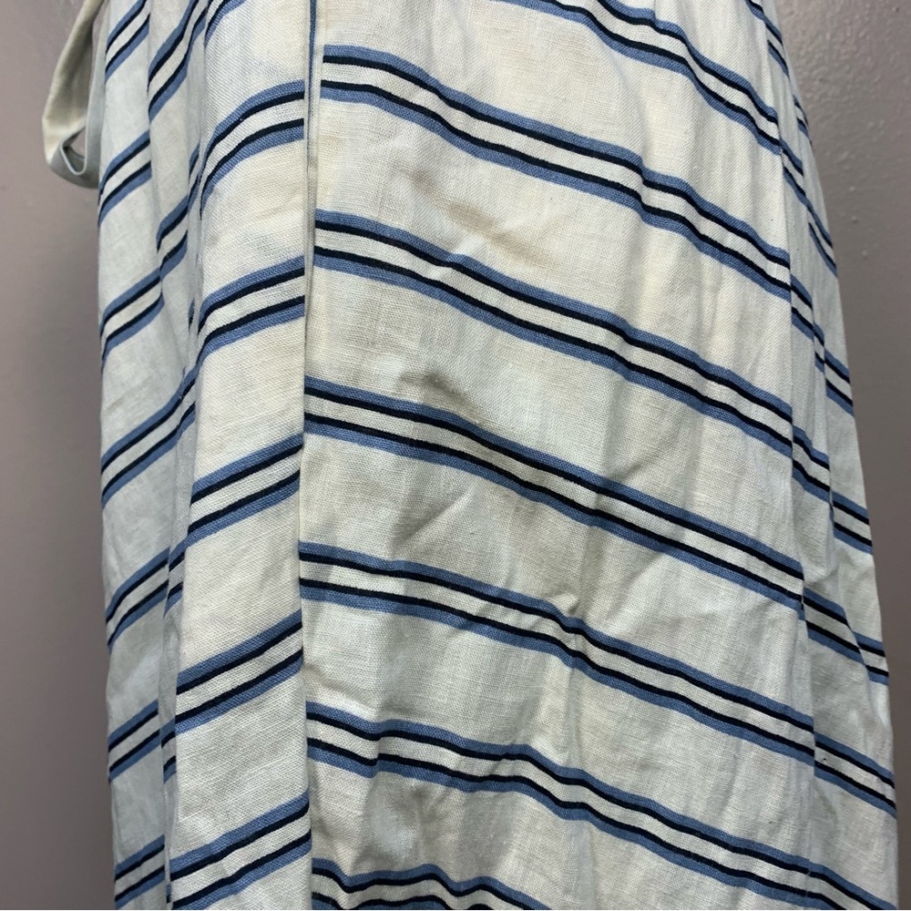 New York & Company Striped Linen Blend Halter Midi Dress - Picture 6 of 11